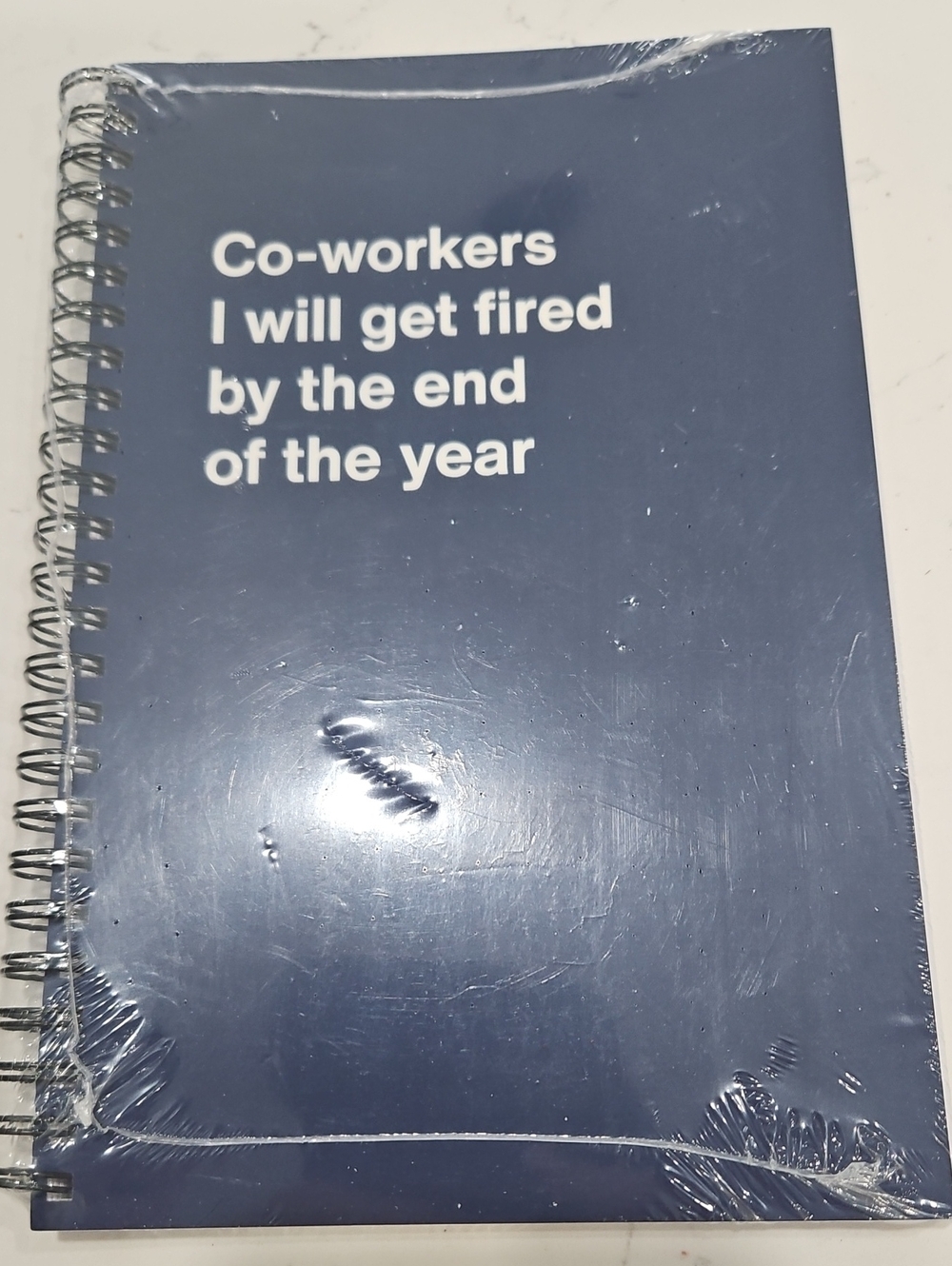 Co-workers I Will Get Fired by the End of the Year Spiral Notebook - Blue